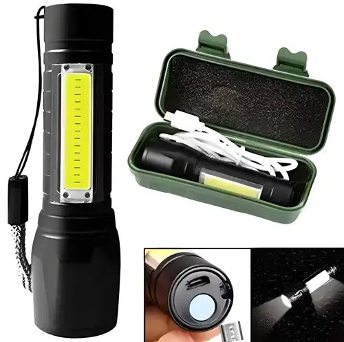 Pocket Size Mini Portable Xpe + Cob Led Tactical Flashlight